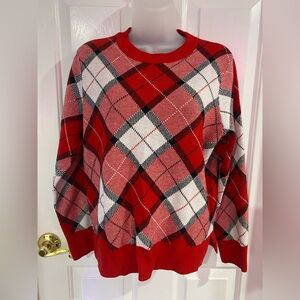 Festive Plaid Sweater